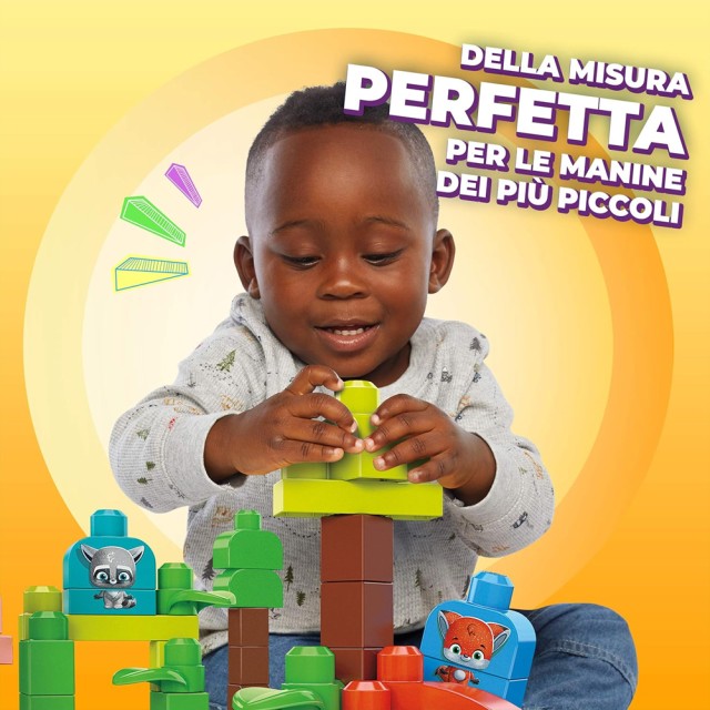 MATTEL  Σετ Ξύλινα Τουβλάκια 70 τμχ Fisher Price Mega Bloks Woodland Friends 02839992
