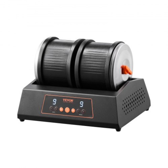 VEVOR Μηχανή Στίλβωσης Βράχων 8 lbs με Διπλούς Κύλινδρους, 9 Ταχύτητες & Χρονοδιακόπτη 9 Ημερών YSDMJHSSDKDZ5TZXTV2