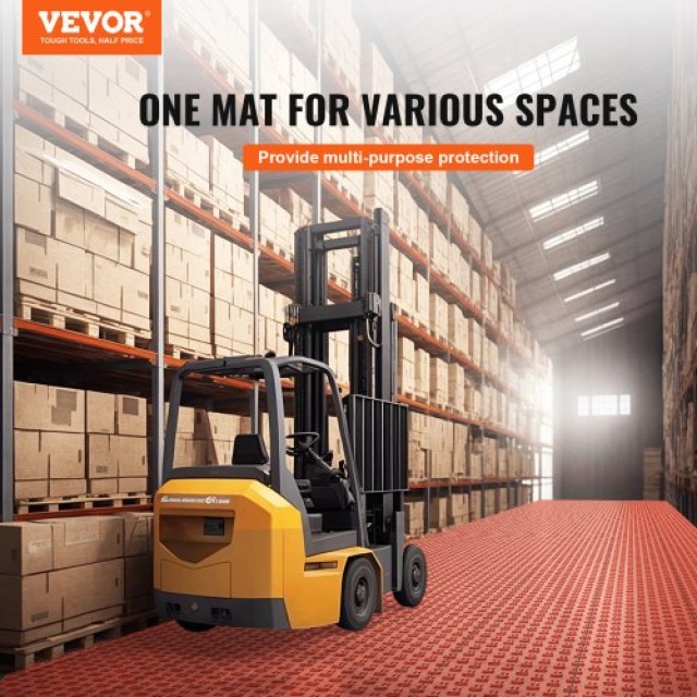 VEVOR  Πλακάκια Γκαράζ Διασυνδεόμενα, 12x12x0.53 ίντσες, 25τμχ, Αντ...