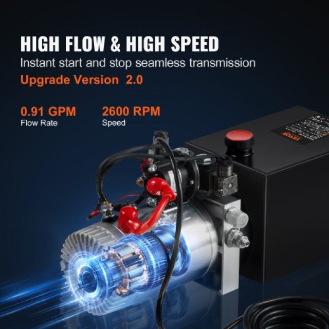 VEVOR Υδραυλική Αντλία 8Qt Διπλής Ενέργειας 12V  YXYYB12VZLDJK4FRMV0