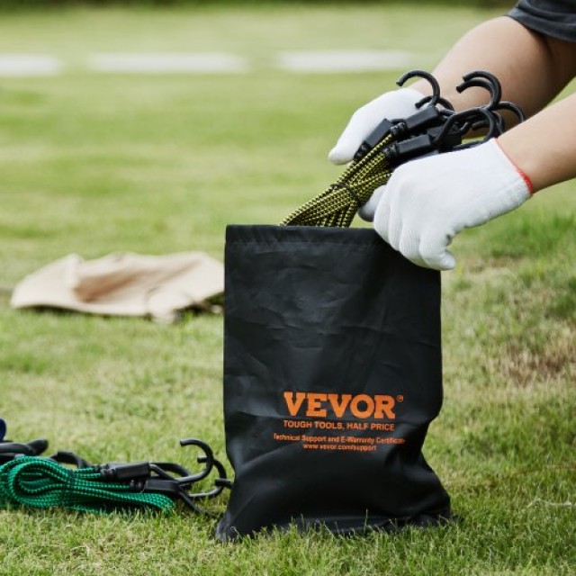 VEVOR Σετ 32 Επίπεδων Ιμάντων Bungee 17mm με Γάντζους J - Βαρέως Τύπου DLKZDW28PCSBP62SQV0