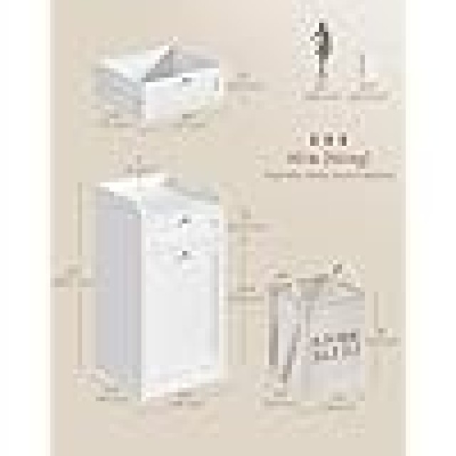 VASAGLE Ντουλάπι Μπάνιου με Καλάθι Απλύτων 140x40x80cm 2 σε 1 BBC741W01