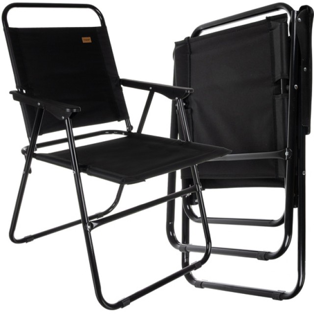Πτυσσόμενη  Καρέκλα Ψαρέματος & Camping 80 x 49 x 52 cm Μαύρο 25470 Trizand