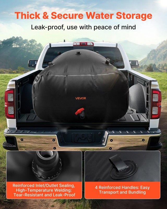 VEVOR Υπερμεγέθης Αποθηκευτική Σακούλα Νερού  1000L, Ανθεκτική και ...