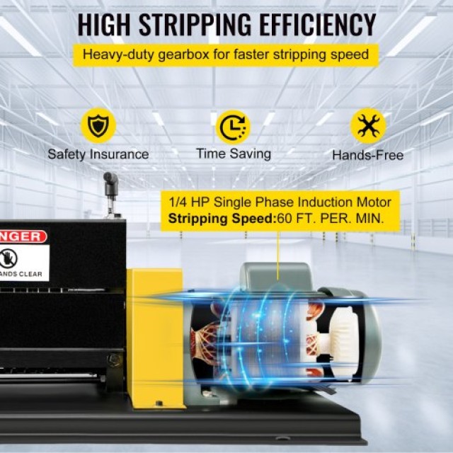 VEVOR 400W Ηλεκτρικό Μηχάνημα Απογύμνωσης Καλωδίων 1.5-38mm  SDT-WR...