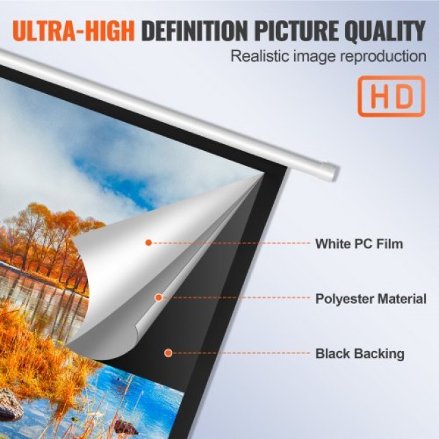 Οθόνη Προβολής VEVOR 100 16:9 4K HD Αναδιπλούμενη  TYPM20SDSJ106BD6YV0