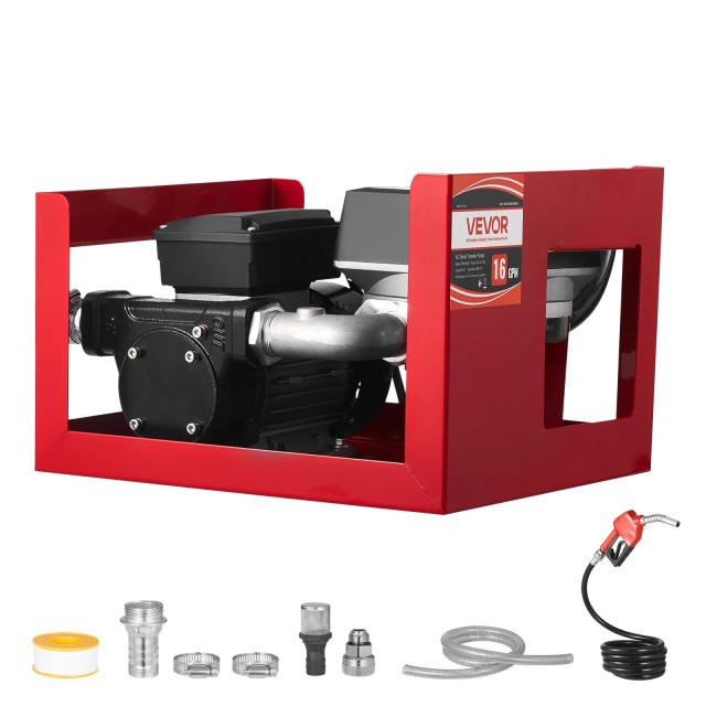 VEVOR Ηλεκτρική Αντλία Μεταφοράς Καυσίμου 16 GPM 60 L/min, 45 ft αν...