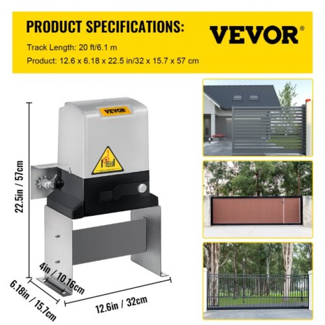 VEVOR 800kg Ηλεκτρικός Ανοιγόμενος Συρόμενης Πόρτας  AC800PYLLJ00000011V2