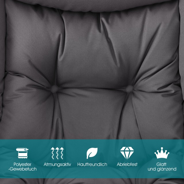 Costway  Μοντέρνα Πολυθρόνα Χαλάρωσης με Μπράτσα & Πλευρική Τσέπη Π...