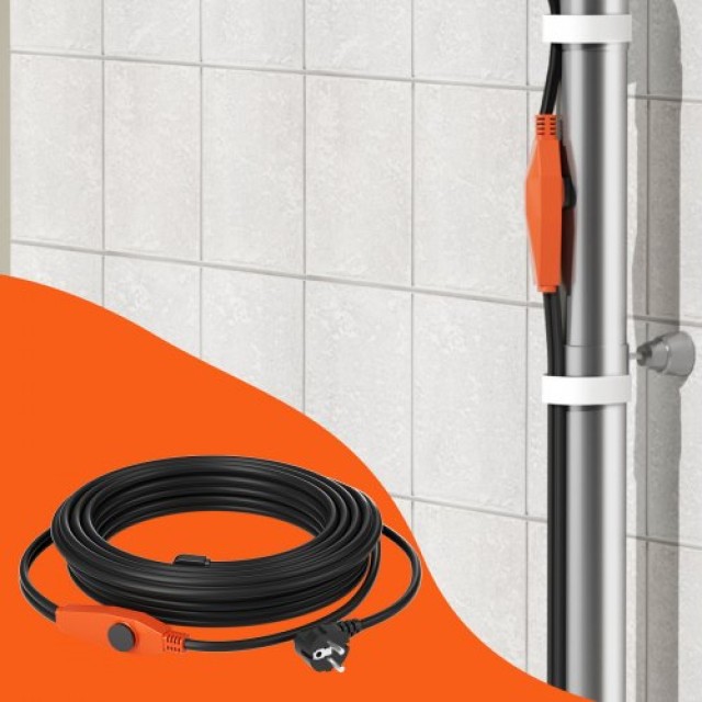 VEVOR  Καλώδιο Θέρμανσης Σωλήνων 18m 23W/m με Ενσωματωμένο Θερμοστάτη HGLGWQGDJRDLHDLEJV2