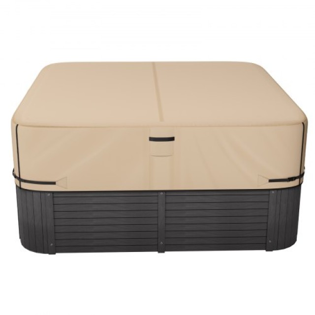 VEVOR Κάλυμμα Υδρομασάζ Εξωτερικού Χώρου 2413x2413x508mm Καφέ Αδιάβ...