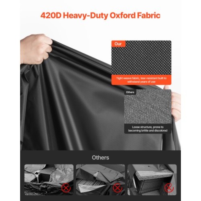 VEVOR Αδιάβροχο Κάλυμμα Επίπλων Κήπου 420D 126x63 FXJJZNJB1266BTTBB...