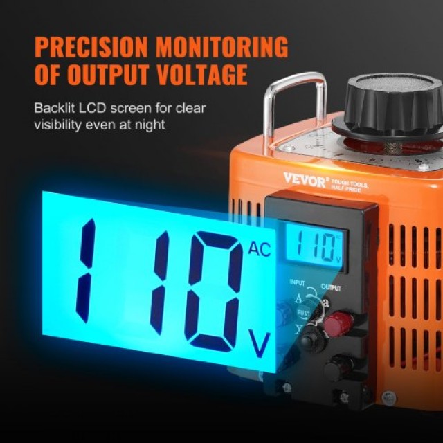 VEVOR 2000VA Μετασχηματιστής Τάσης 6.6A 0-300V Ρυθμιστής LCD CE KB... VEVOR 2000VA Μετασχηματιστής Τάσης 6.6A 0-300V Ρυθμιστής LCD CE KB...