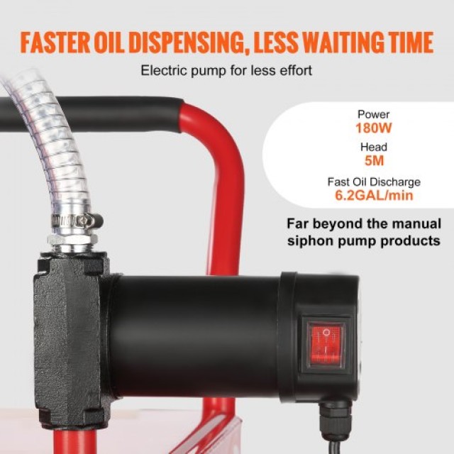 VEVOR Φορητή Δεξαμενή Καυσίμου 113L με Αντλία 180W  JSJYCH23012MMHW...