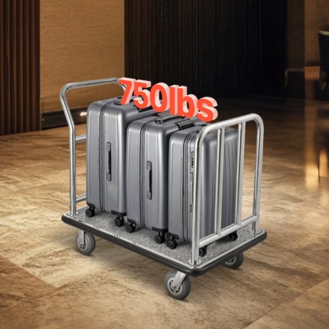 VEVOR Καρότσι Ξενοδοχείου 750 LBS με Αφαιρούμενο Μπροστινό Πλαίσιο ...