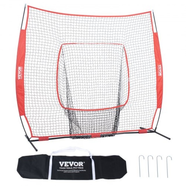 VEVOR  Δίχτυ Προπόνησης Μπέιζμπολ/Σόφτμπολ 7x7 ft με Τσάντα Μεταφορ...