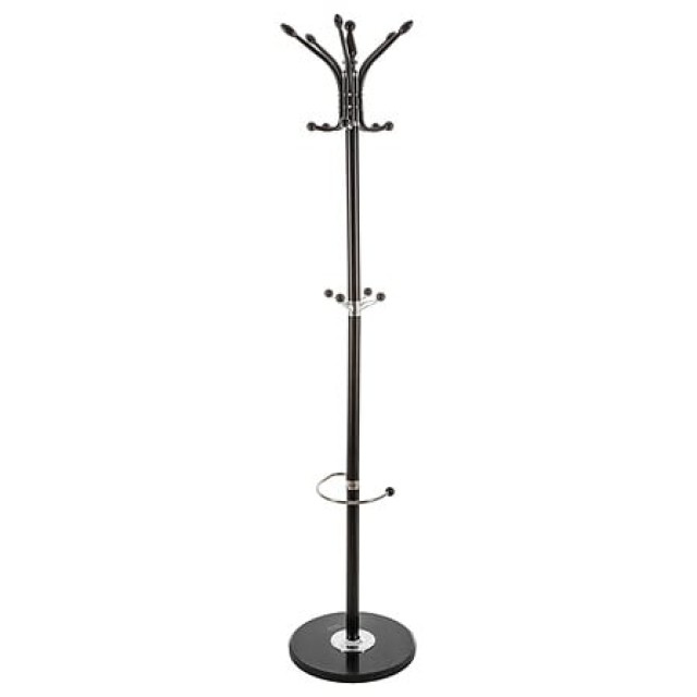 Schirmhalter und Ständer aus Metall mit 12 Haken 37 x 182 cm Schwarz 116861 5Five Simply Smart