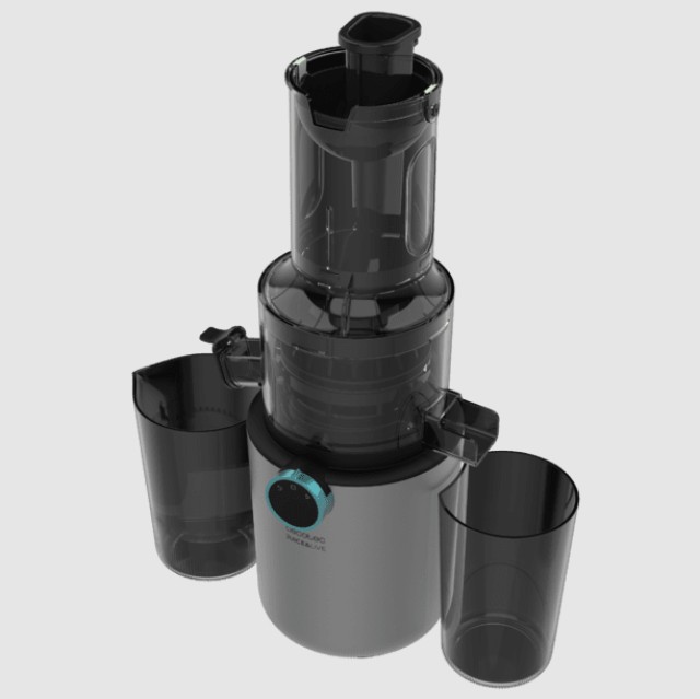 Αποχυμωτής Αργής Συμπίεσης Juice&Live 1500 Slim 200W με Στόμιο 82mm & Αντίστροφη Λειτουργία Ασημί CEC-101572 Cecotec