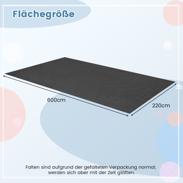 Costway Απορροφητικό Χαλί Γκαράζ 600 x 220 cm με Αδιάβροχη Αντιολισ...