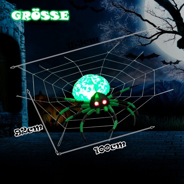 Costway  Φουσκωτή Αράχνη με Φωτισμό για το Halloween TX10003DE