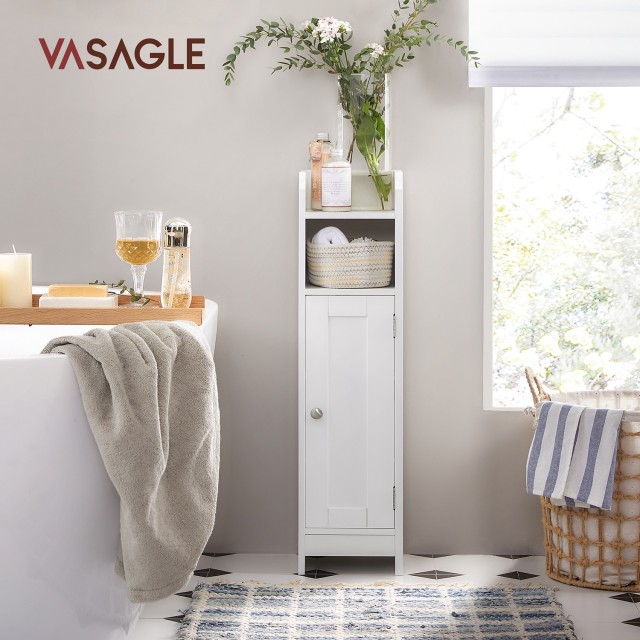 VASAGLE Ντουλάπα Μπάνιου με Ρυθμιζόμενα ΡάφιαΛευκήBBC310W01 