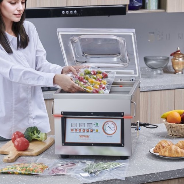 VEVOR Θάλαμος Συσκευασίας Κενού, 320W, για Υγρά Τρόφιμα και Κρέατα, 12.6 Σφράγιση, Οικιακή και Επαγγελματική Χρήση  TSQSZKFKJTSYKZ1HEV2