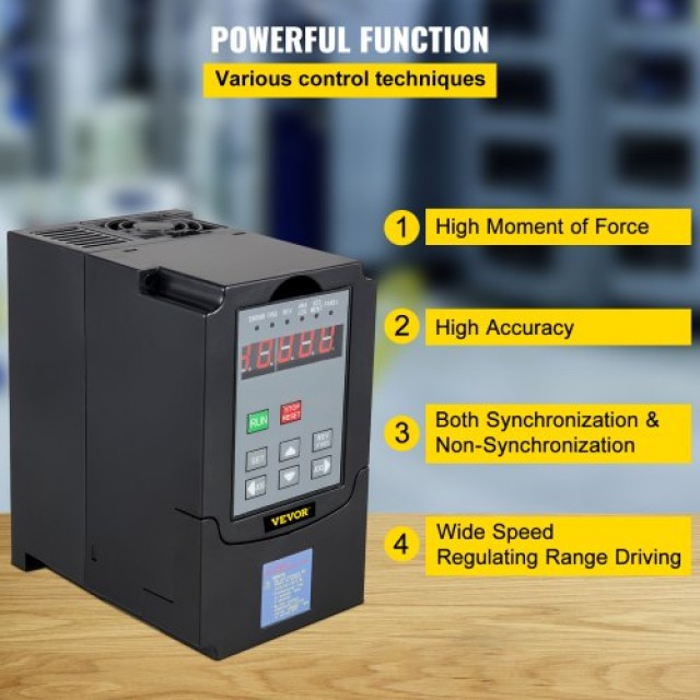 VEVOR 4.0KW 220V VFD Μετατροπέας Συχνότητας για Έλεγχο Ταχύτητας Κι...