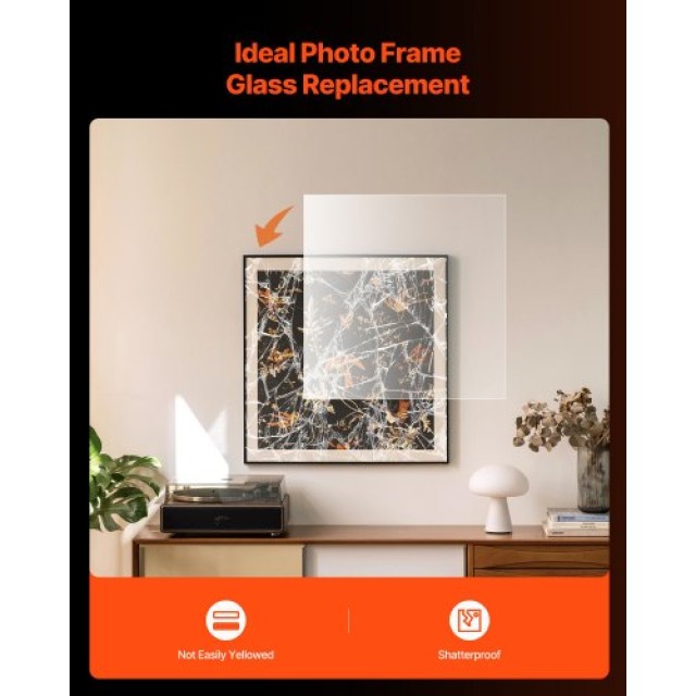 VEVOR 5-Πακέτο Φύλλα PET/Plexiglass 24x36 ιντσών 0.04 πάχος PETSLB2436INCG8GHV0