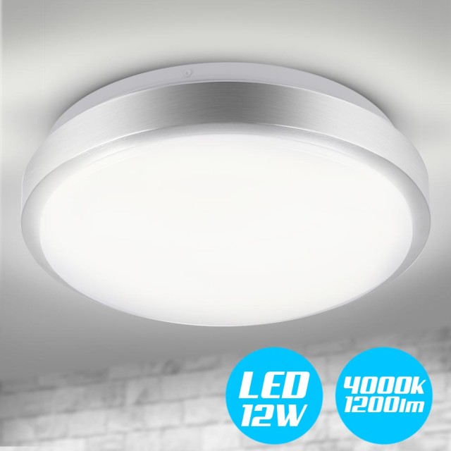 BAKAJI Στρογγυλή LED Πλαφονιέρα 12W Φυσικό Λευκό Φως 4000K 02834435