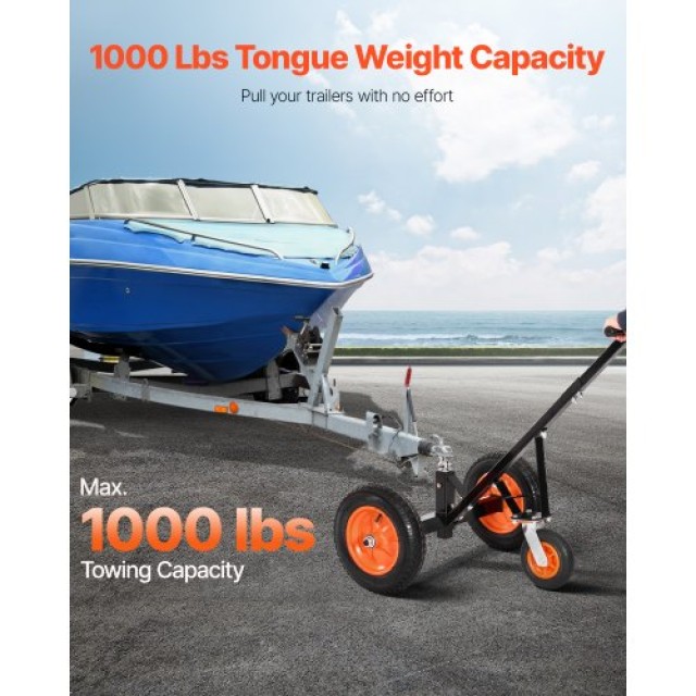 VEVOR Ρυμουλκούμενο Καρότσι 1000lbs, Ρυθμιζόμενο Ύψος 16.7-22 in, Μπάλα 2 in, Ελαστικά 14 in TYSDQYC1000BJMKIYV0