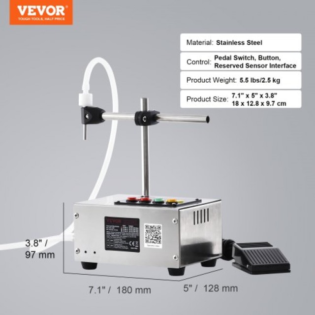 Αυτόματη Μηχανή Γεμίσματος Υγρών VEVOR (10-4000ml)  WSDBGYGZJ34L67VDHV2