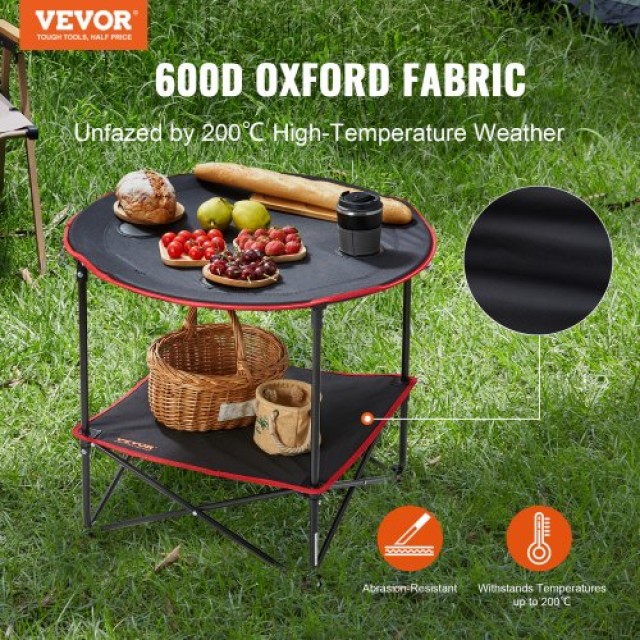 Πτυσσόμενο Τραπέζι Camping VEVOR, Ελαφρύ & Φορητό, 600D Ύφασμα Oxford & Ατσάλι, 28.3x24  HWZDBZN55LBS4D4TOV0