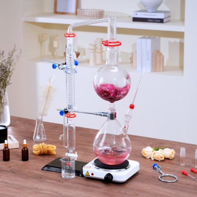 Σετ Απόσταξης Αιθέριων Ελαίων VEVOR 2000ml με Θερμαντική Πλάκα 1000W, 28 τεμ.  JYTQBLZZJPDJMWNR6V2