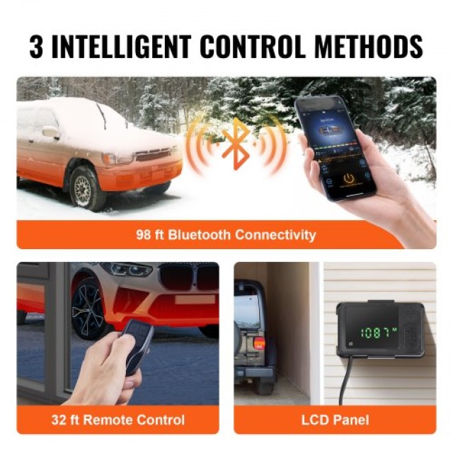 VEVOR Θερμαντήρας Diesel 12V 8KW Bluetooth LCD για Αυτοκίνητο/Λεωφορείο/RV/Εσωτερικούς Χώρους  ZCJRQFT12V8KWKIL7V9