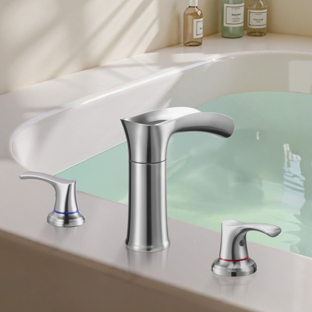 VEVOR Υδραυλικός Γεμιστήρας Μπανιέρας 3 Οπών, Ασημένιος, Διαστάσεις...