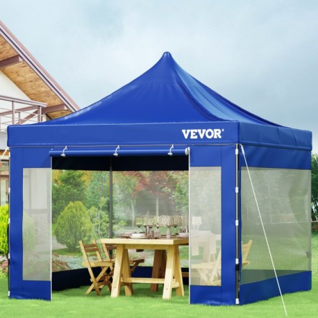 Τέντα VEVOR 3x3m με Αποσπώμενα Πλευρικά και Τροχήλατη Τσάντα, Μπλε  DCSLTZP1010FTHPWAV0