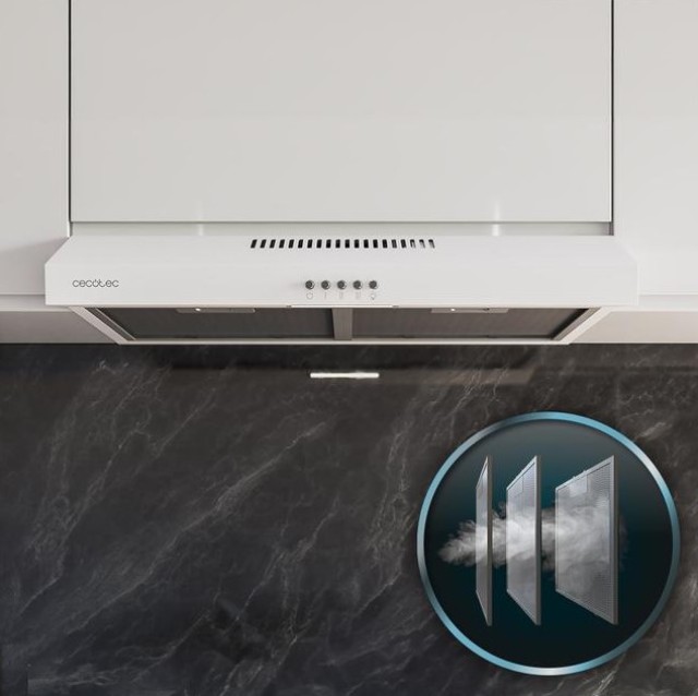Απορροφητήρας 60 cm Bolero Flux CM 602200 White B Cecotec CEC-02856