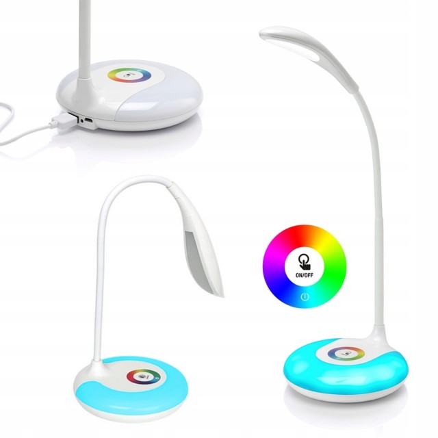 Verk Group Λάμπα Γραφείου LED RGB με 256 Χρώματα 5907451333303
