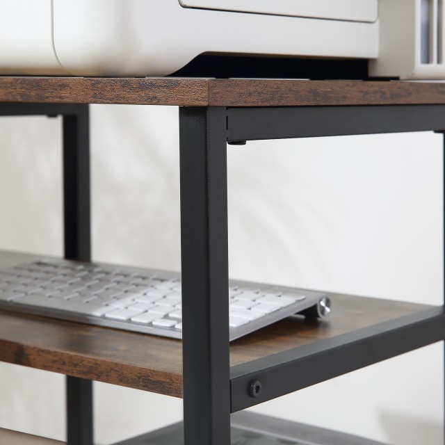 HOMCOM Γωνιακό Γραφείο με Ράφι 3 Επιπέδων σε Βιομηχανικό Στυλ, 135x... HOMCOM Γωνιακό Γραφείο με Ράφι 3 Επιπέδων σε Βιομηχανικό Στυλ, 135x...