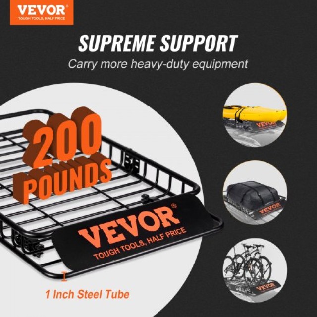 VEVOR Σχάρα Οροφής 64x39x6 με Επέκταση, 200kg, για SUV/Φορτηγά  CDXLJJY364396P5CVV0