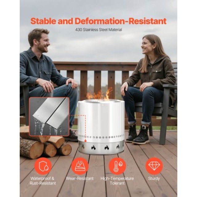 VEVOR Βάση Πυράς για Solo Stove Bonfire 49.5 cm Ακαπνιστή Πυρά Οκλο...