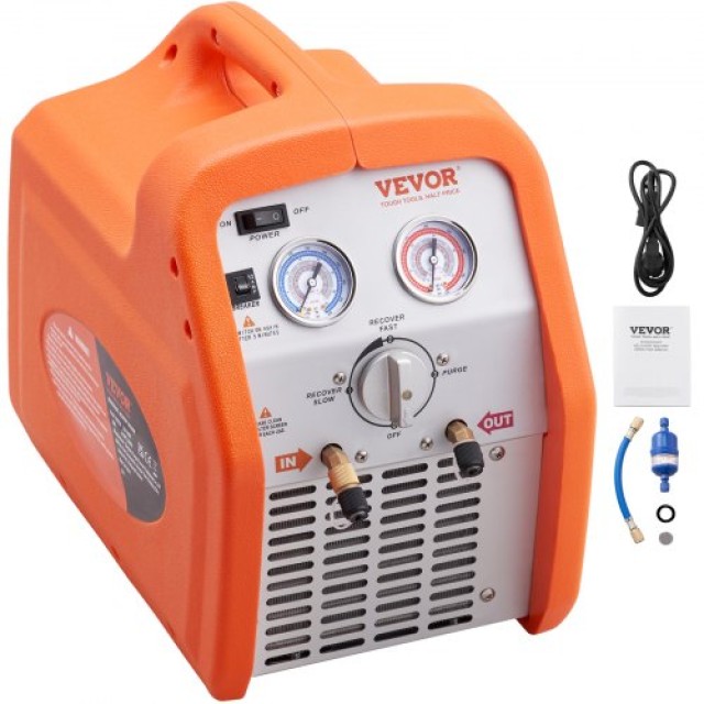 VEVOR Φορητή Μηχανή Ανάκτησης Ψυκτικού 3/4 HP με Προστασία Υψηλής Πίεσης 220-240V 60Hz για Ανάκτηση Ατμού και Υγρού Ψυκτικού LMHSJBXSY34HPBDL7V2