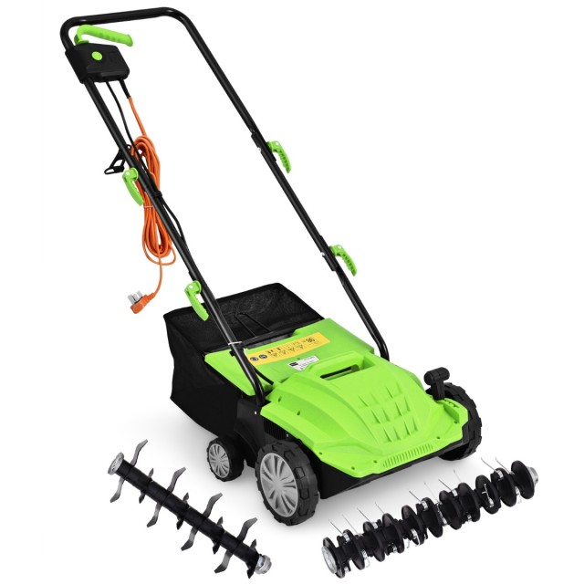 Costway  Ηλεκτρικός Αεριστήρας Γκαζόν 1500W 2-σε-1 Πράσινος 60 x 50...