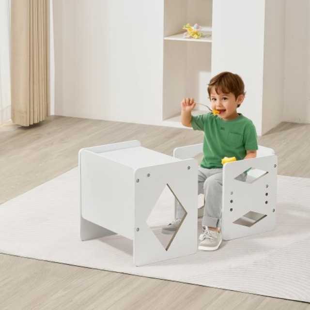 VEVOR Σετ Τραπεζιού και Καρέκλας Montessori για Παιδιά - Λευκό ETDN...