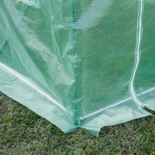 Κάλυμμα θερμοκηπίου PE Outsunny με 6 παράθυρα 3x2x2 m, πράσινο 845-382V03GN