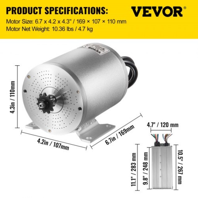 Σετ Ηλεκτρικού Κινητήρα VEVOR 72V 3000W για Σκούτερ/Μοτοσικλέτα  ZL...