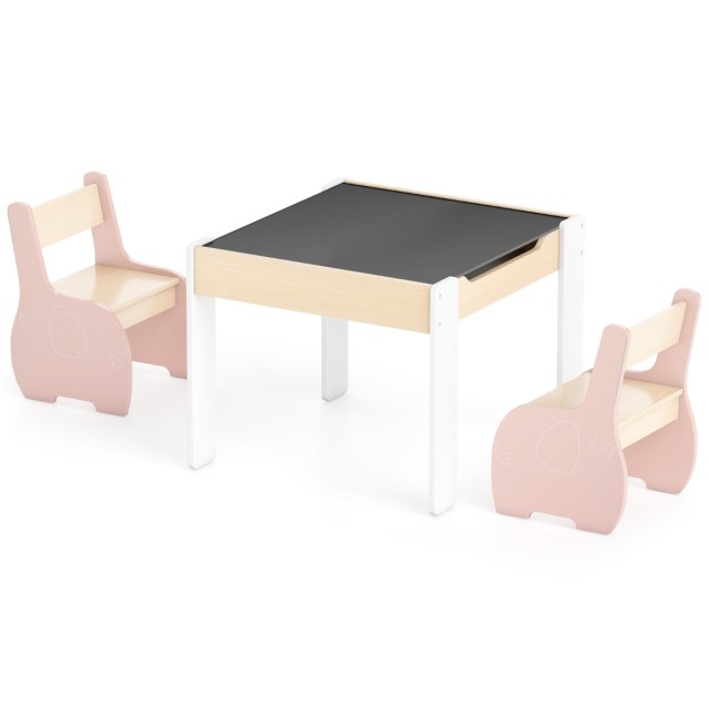Costway Παιδικό Σετ Καθισμάτων 3τμχ με Αποσπώμενη Τραπέζια Πλάκα κα... Costway Παιδικό Σετ Καθισμάτων 3τμχ με Αποσπώμενη Τραπέζια Πλάκα κα...