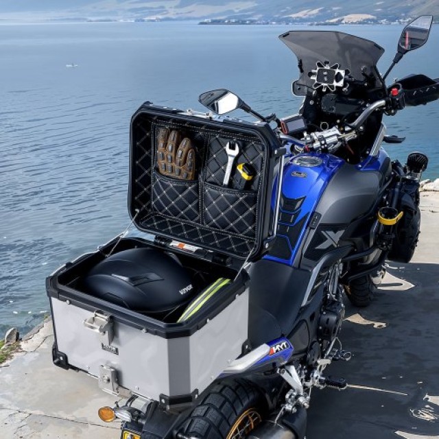 VEVOR Ανθεκτικό Αλουμινένιο Σακίδιο 45L με Δερμάτινη Επένδυση MTCJS...