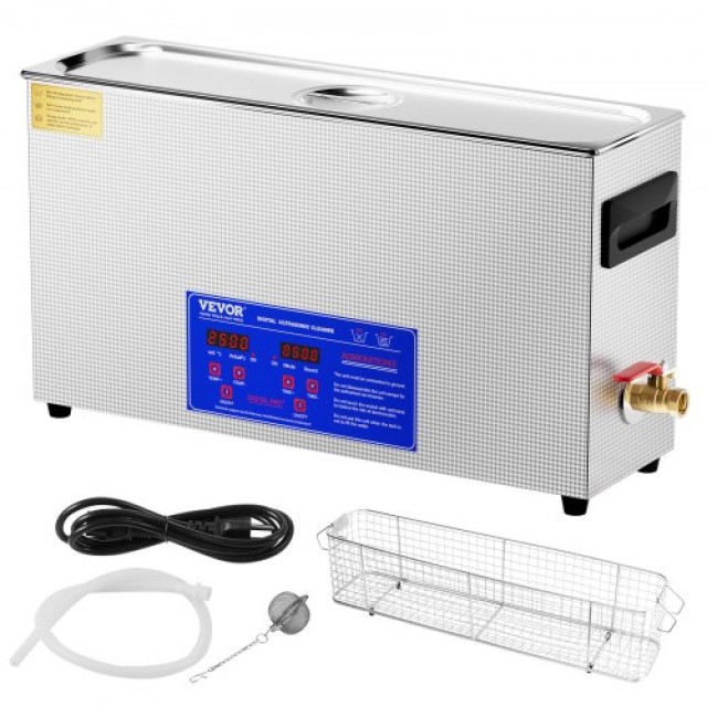 VEVOR  Καθαριστής Υπερήχων 10L 300W με Χρονοδιακόπτη & Θερμαντήρα S...