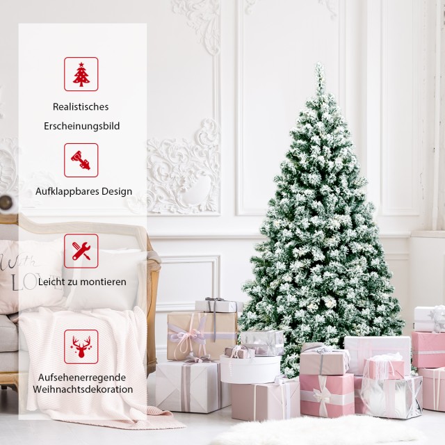 Costway Τεχνητό Χριστουγεννιάτικο Δέντρο 180 εκ. με Θερμά LED Φώτα ... Costway Τεχνητό Χριστουγεννιάτικο Δέντρο 180 εκ. με Θερμά LED Φώτα ...